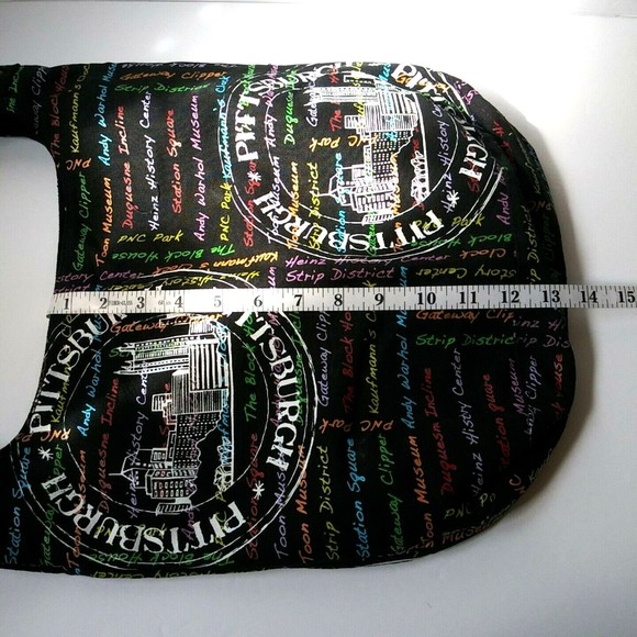 NWOT Crossbody Tote Shoulder Bag with City of Pittsburgh PA City Attractions - Picture 6 of 6